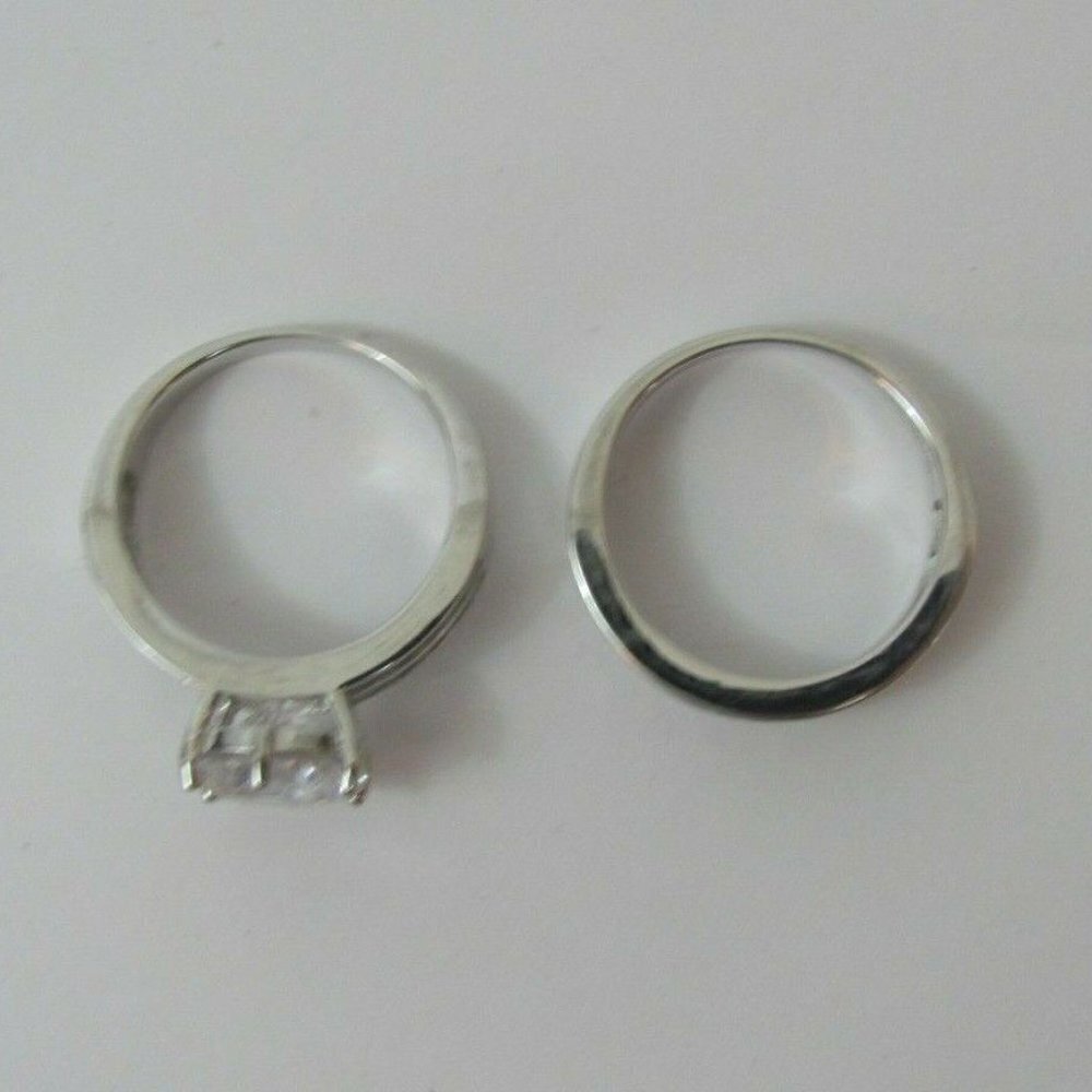Bella Luce 9.25ctw Rhodium Over .925 Sterling Silver Ring With Band Size 8 EUC - Picture 8 of 9